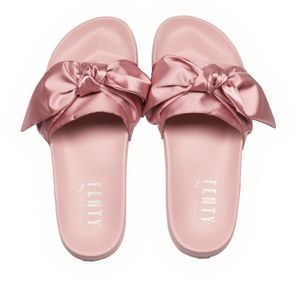 puma fenty pink bow slides